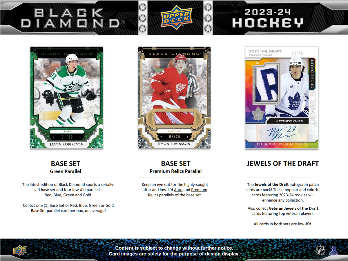 2023-24 Upper Deck Black Diamond Hockey Hobby 10 Box Case