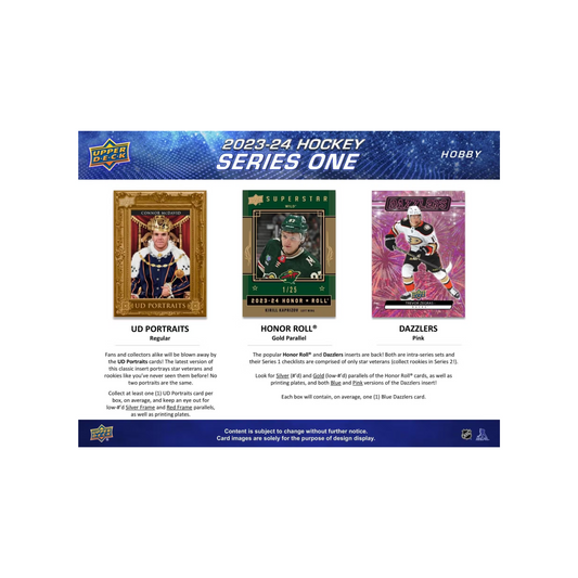 2023-24 Upper Deck Series 1 Hockey Hobby 12 Box Case