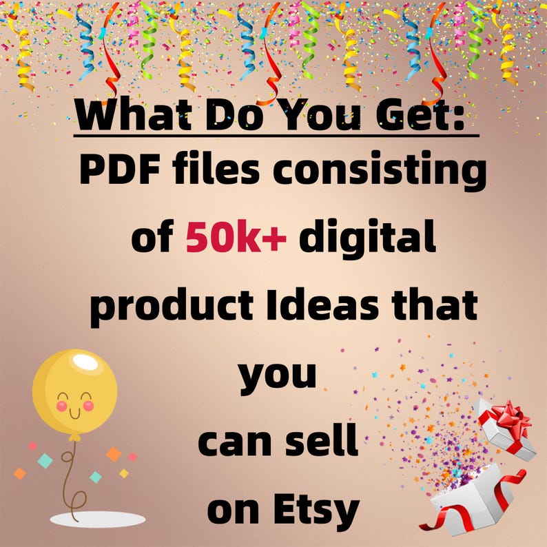 50,000 Etsy Seller Ideas | Digital Downloads