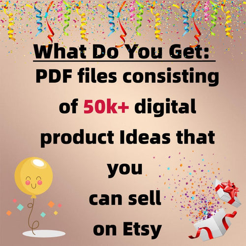 50,000 Etsy Seller Ideas | Digital Downloads